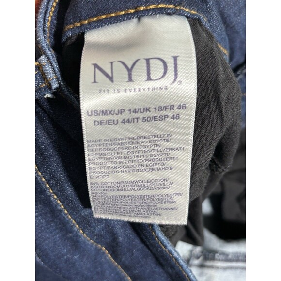 NYDJ Not Your Daughter's Jeans Women's 14 Blue Dark Wash Skinny Stretch Tummy - Picture 8 of 10